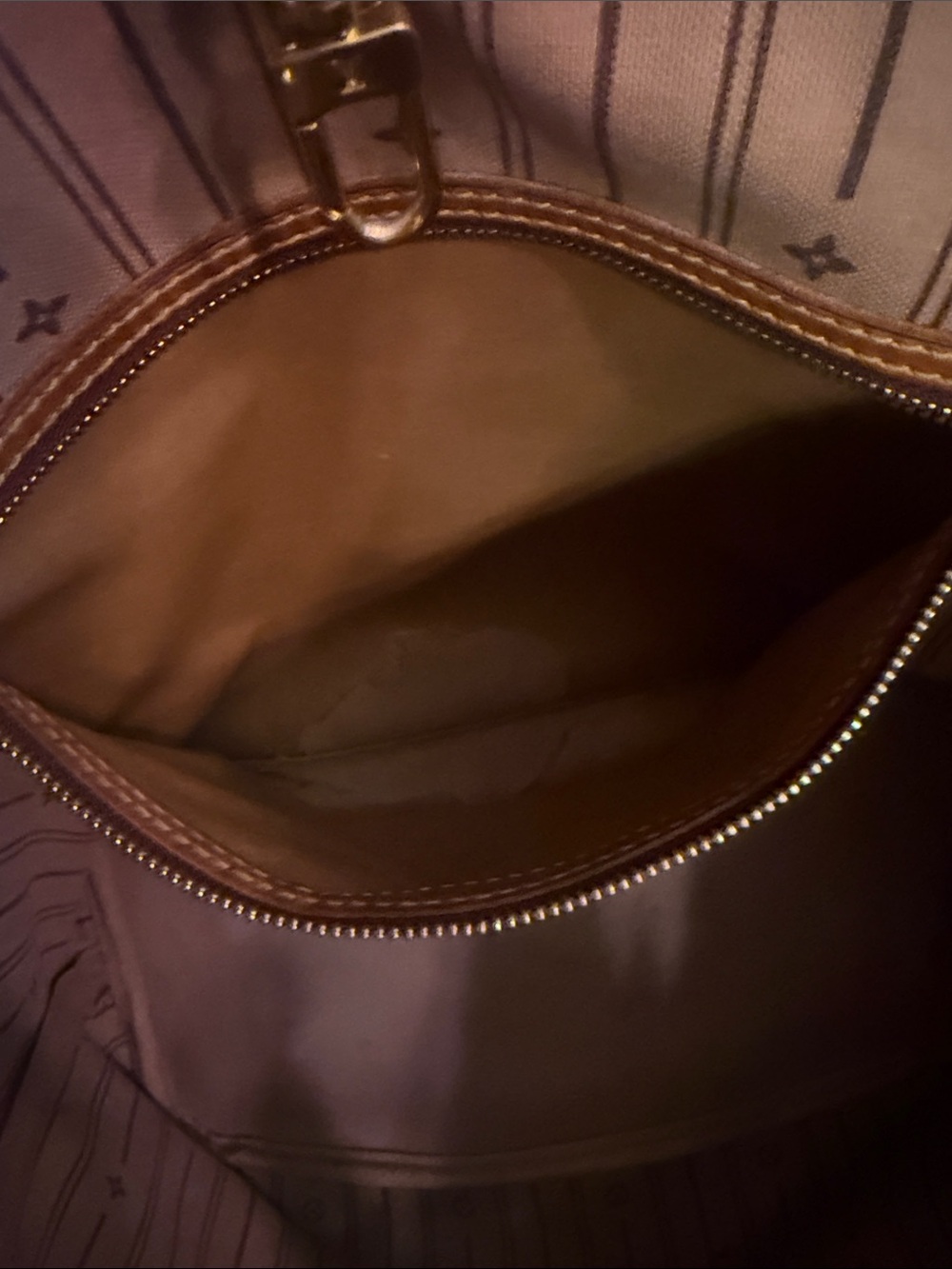 Monogram Canvas Tote in Brown and Tan - Picture 14 of 16